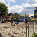 Een van de programmaonderdelen van de Halse Dag 2016 was een beachvolleybaltoernooi op het centrale plein van Halle.